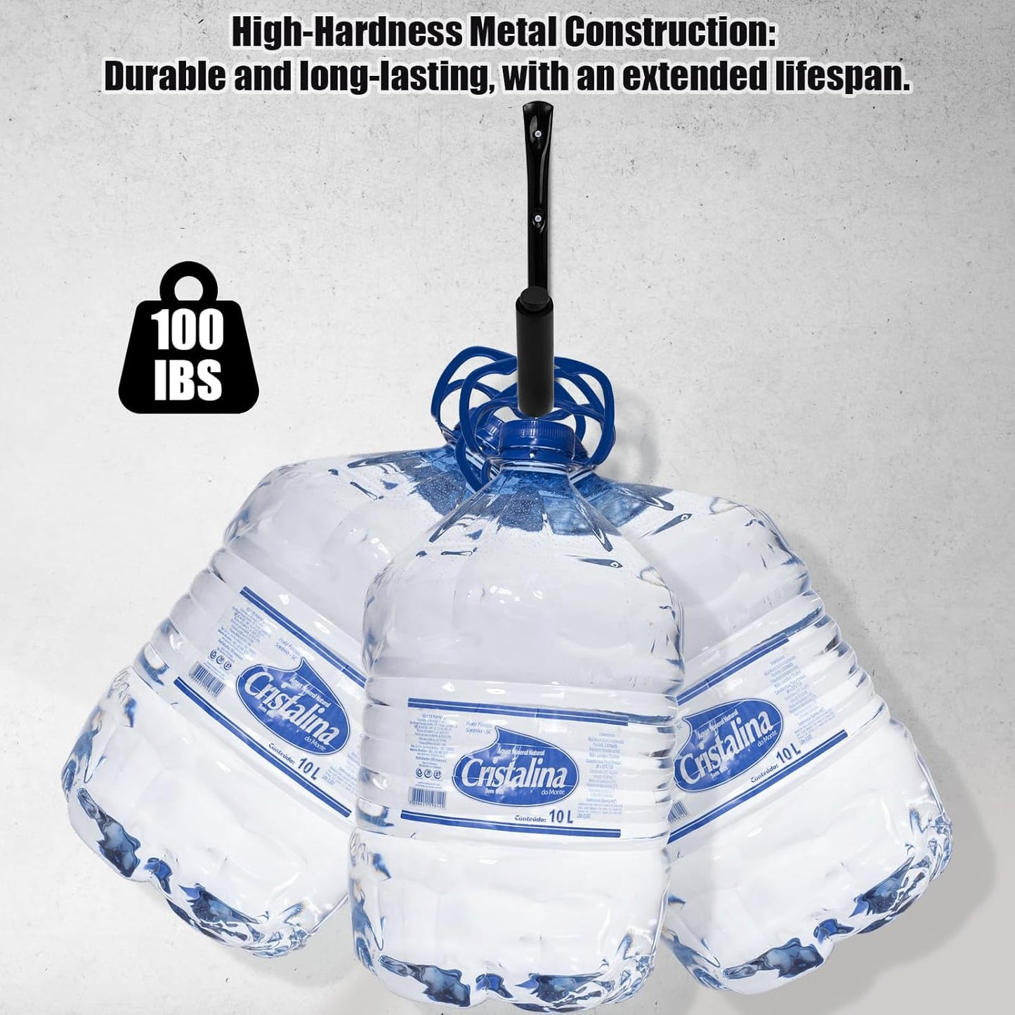 KURUI Heavy Duty Kayak Storage Rack, 100 LB (15") Wall Mount Hooks for Hanging Indoor/Outdoor, 8 Pack Large Garage Hooks for Ladder Kayaks Surfboards, Black Organization Hangers, Kayak Accessories