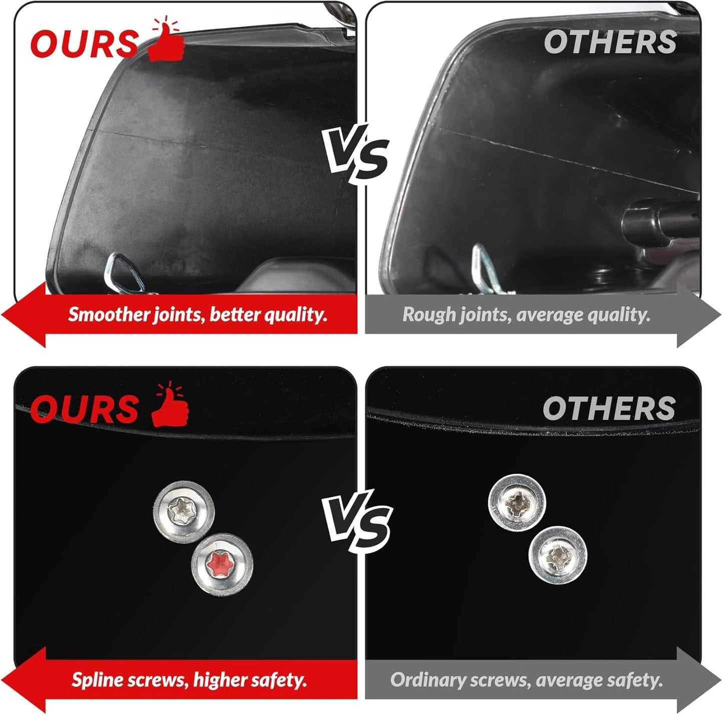 XFMT Motorcycle Hard Saddlebags Matte Black Saddle Bags Trunk W/Latches For Harley Touring Road King Street Glide Road Glide Electra Glide Ultra Classic 2014-2024