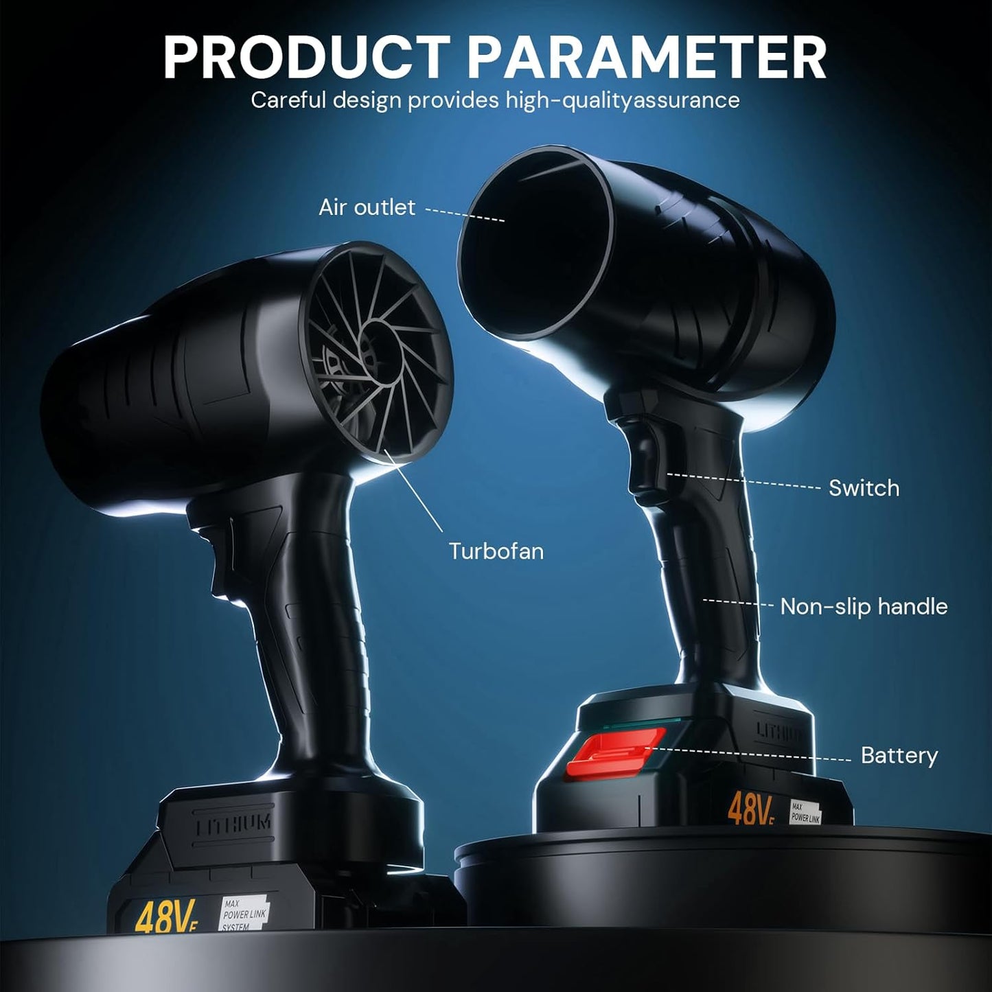 Turbodry 13000RPM Cordless Car Dryer & Turboglass Blower – Dual Batteries, Fast Charging, Lightweight Air Blower for Patio Lawn Care Blowing Leaves Dust Snow Cleaning Camping Automotive