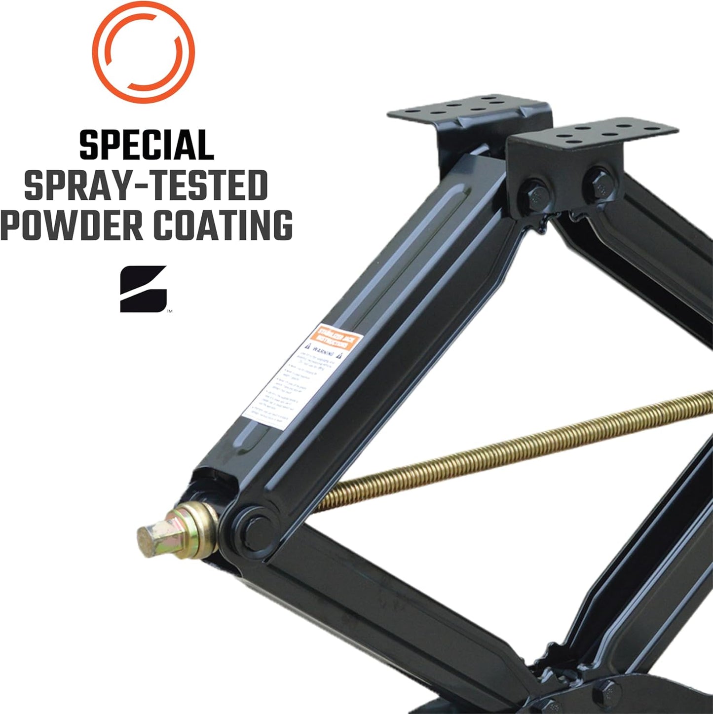 Bastion Distribution One New 24" Scissor Jack with Crank Handle | 5000lbs Capacity | Adjustable 4-24” Height | Spray-Tested Powder Coated | BJ-5000MSJ24