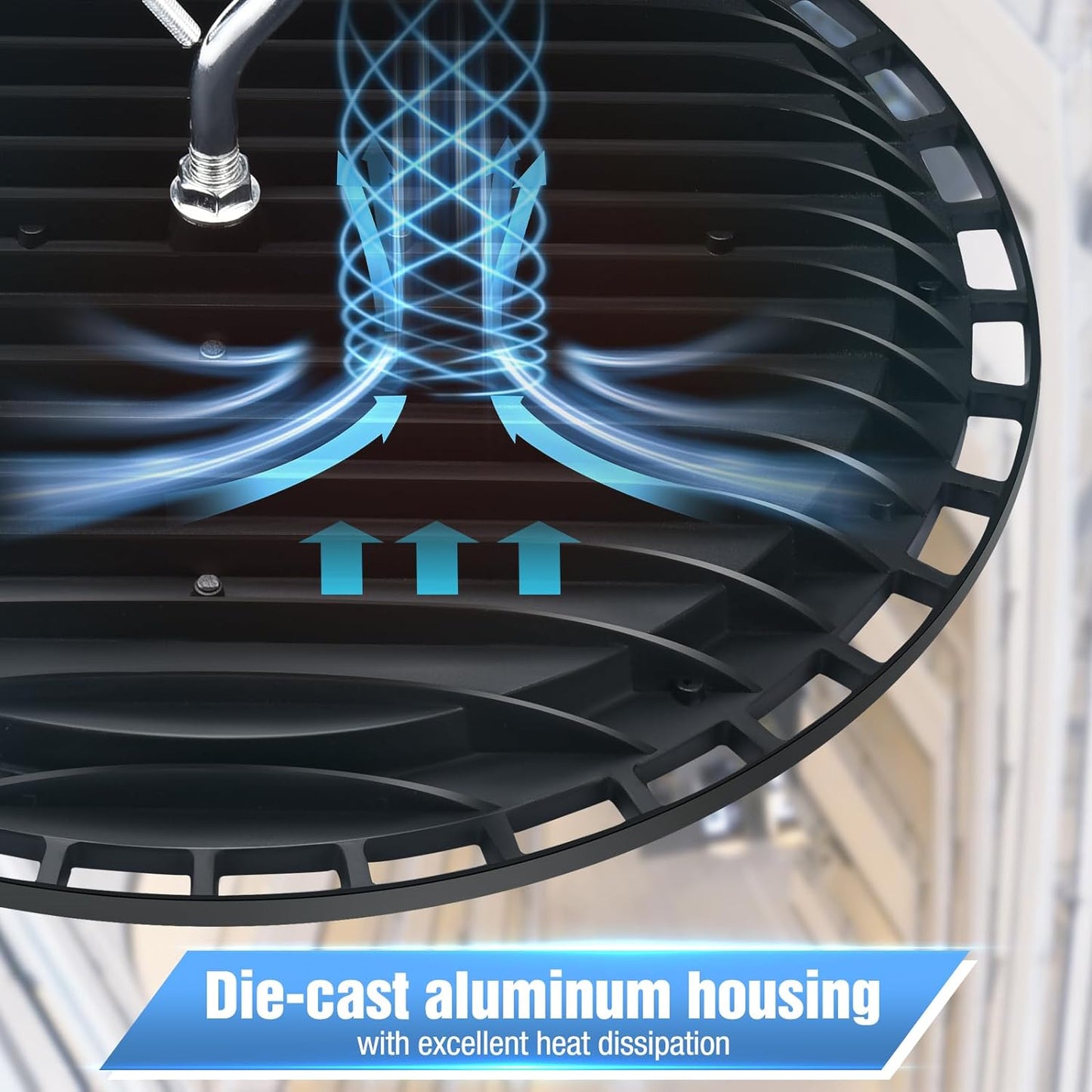 4 Pack 300W UFO Led High Bay Light Fixture,120VAC,5000K Daylight Commercial Shop Bay Lighting,45000LM,[1300W MH/HPS Equiv.] US Plug Area Lighting for Warehouse/Barn/Gym/Factory/Workshop/Garage