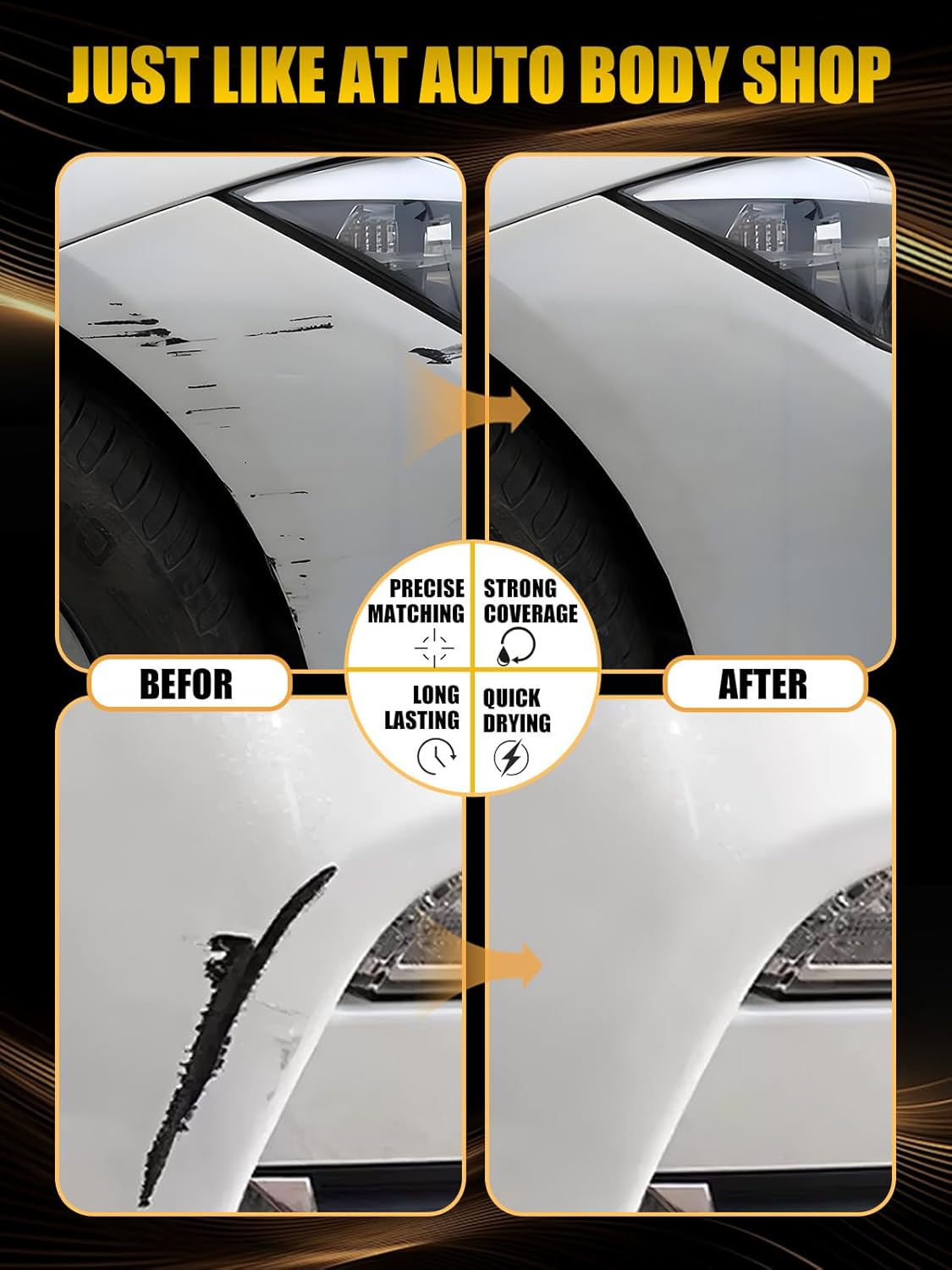 Monarch Orange Metallic(EBB) Touch Up Paint Compatible with Nissan, Exact Match Car Paint Pen Automotive Scratch Repair Remover Kit Quick & Easy Solution for Vehile Chips and Nicks