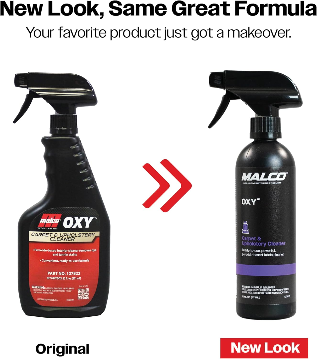 Malco OXY Carpet & Upholstery Cleaner - Stain Remover Spray for Car Interior Fabric/Cleans the Toughest Vehicle Stains/Deep Cleaning Liquid Formula / 16 Oz. (127816)