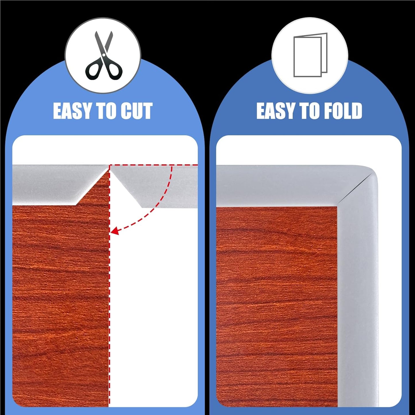 Rubber Edge Trim, Flexible Self Adhesive U Shaped Edge Banding, 1"(25mm) U Channel Furniture(Cabinet, Drawer, Desk, Table, Counter Top) Edge Protector, Edge Guards for Woods, 20Ft, Grey