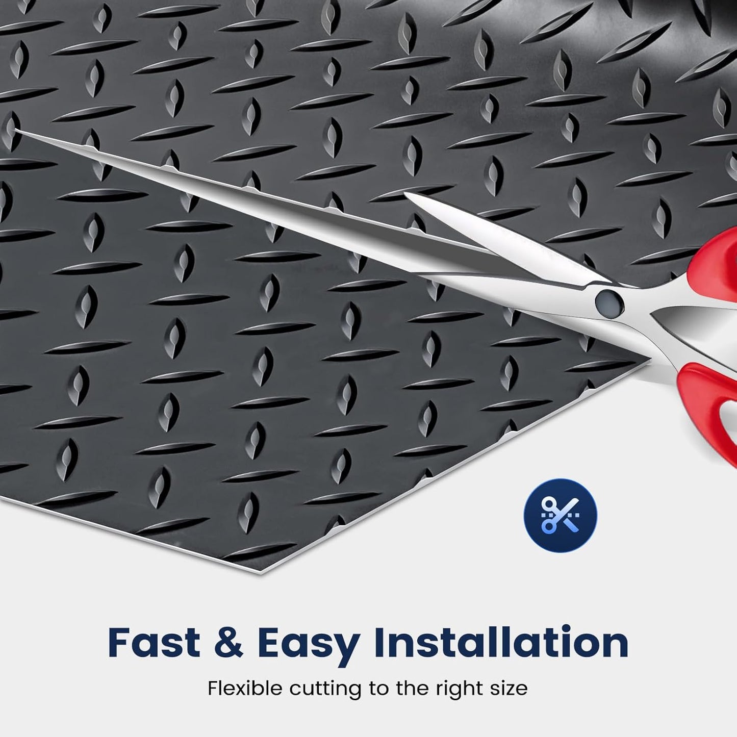 7.5 x 17 FT Garage Floor Mat, Thickened PVC Parking Mat, Anti-Slip Garage Floor Runner & Protector Mat Fits for SUVs, Compact SUV, Sports Car, Heavy Motorcycle, Golf Cart