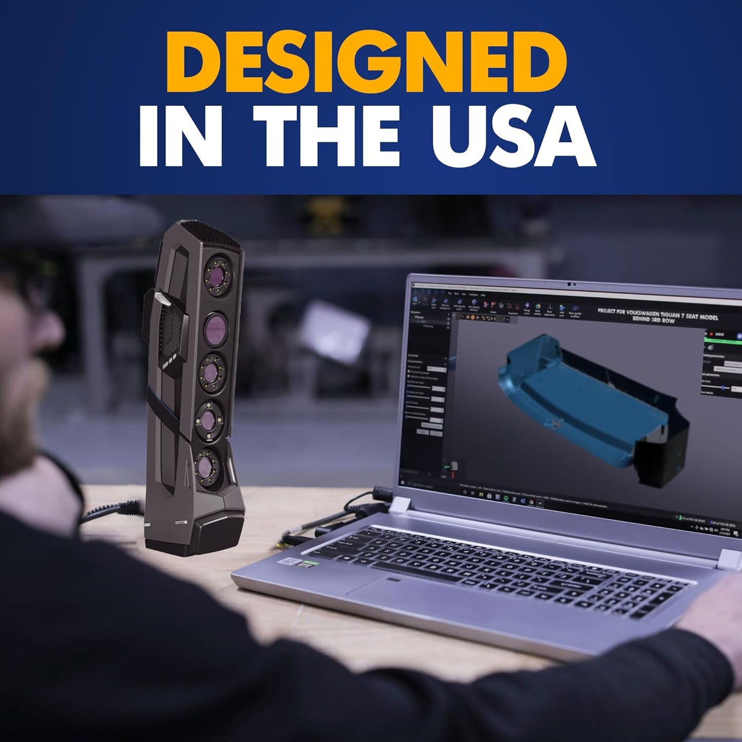 Premium Cargo Liner for Volkswagen Tiguan 7 Seat Model - Custom Fit Car Trunk Mat - All-Season Black Cargo Mat - 3D Shaped Laser Measured Trunk Liners