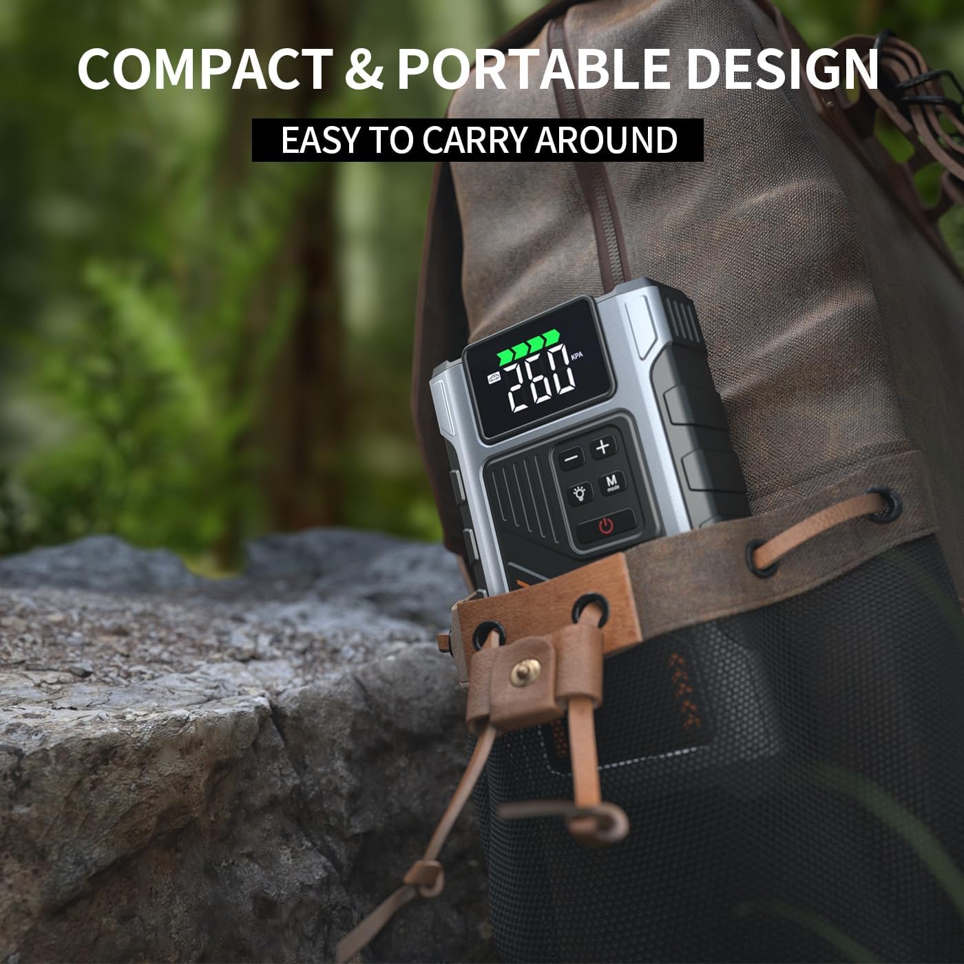 Portable Jump Starter with Air Compressor 4000A Peak with 150PSI Tire Inflator, Jump Box for 12V Car Battery Power Booster Pack (Up 8.0L Gas/6.5L Diesel Engine)