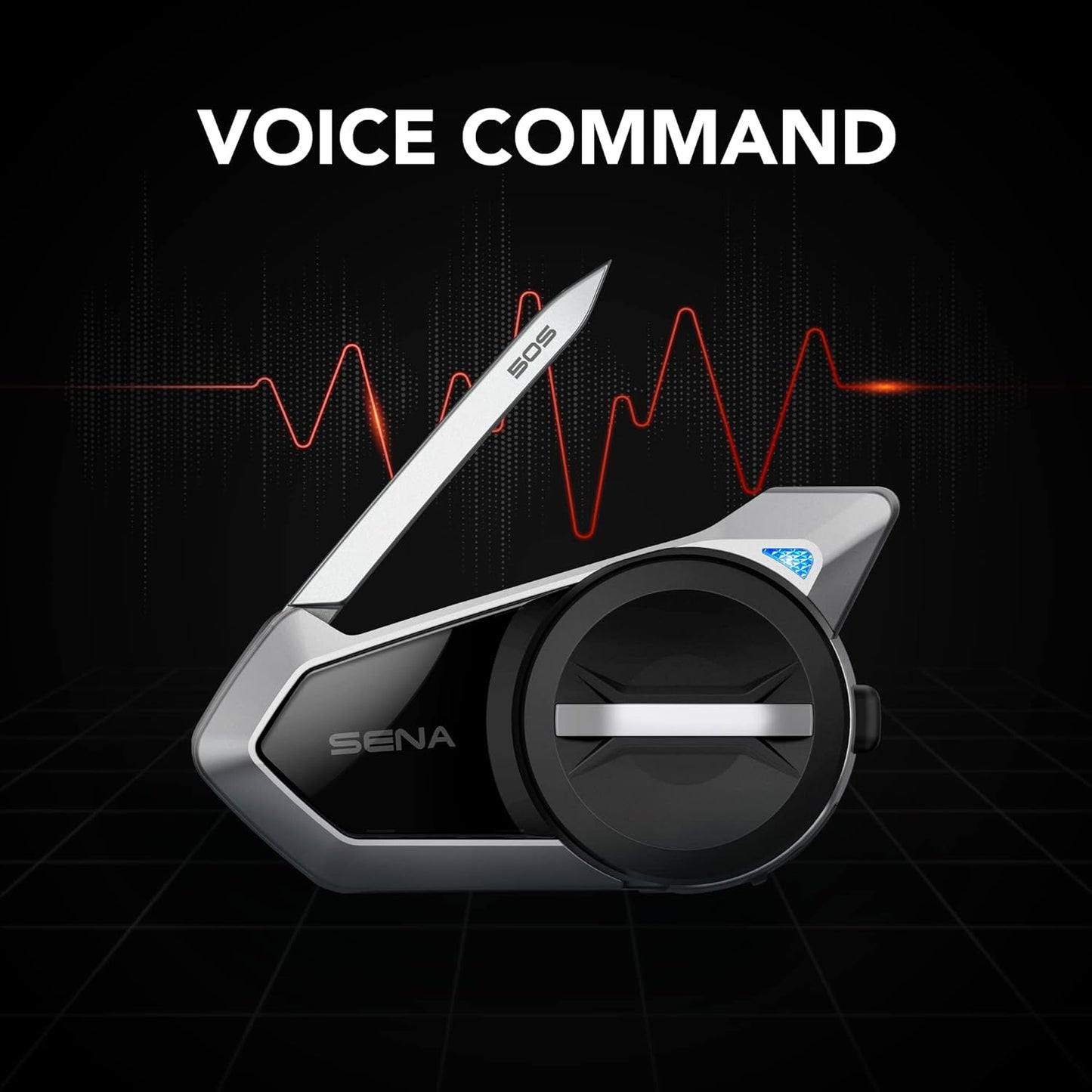 Sena 50S Motorcycle Jog Dial Communication Bluetooth Headset w/Sound by Harman Kardon Integrated Mesh Intercom System Premium Microphone & Speakers