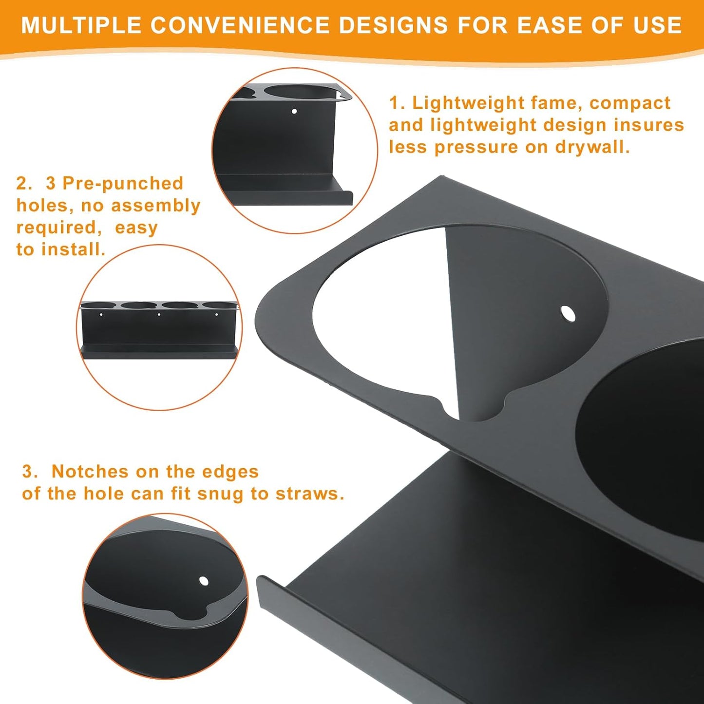 Aerosol Spray Can Holder Rack 4 Packs, Spray Bottle Organizer Wall Mounted Heavy-Duty Steel Paint Bottle Storage Rack for Garage and Workspace