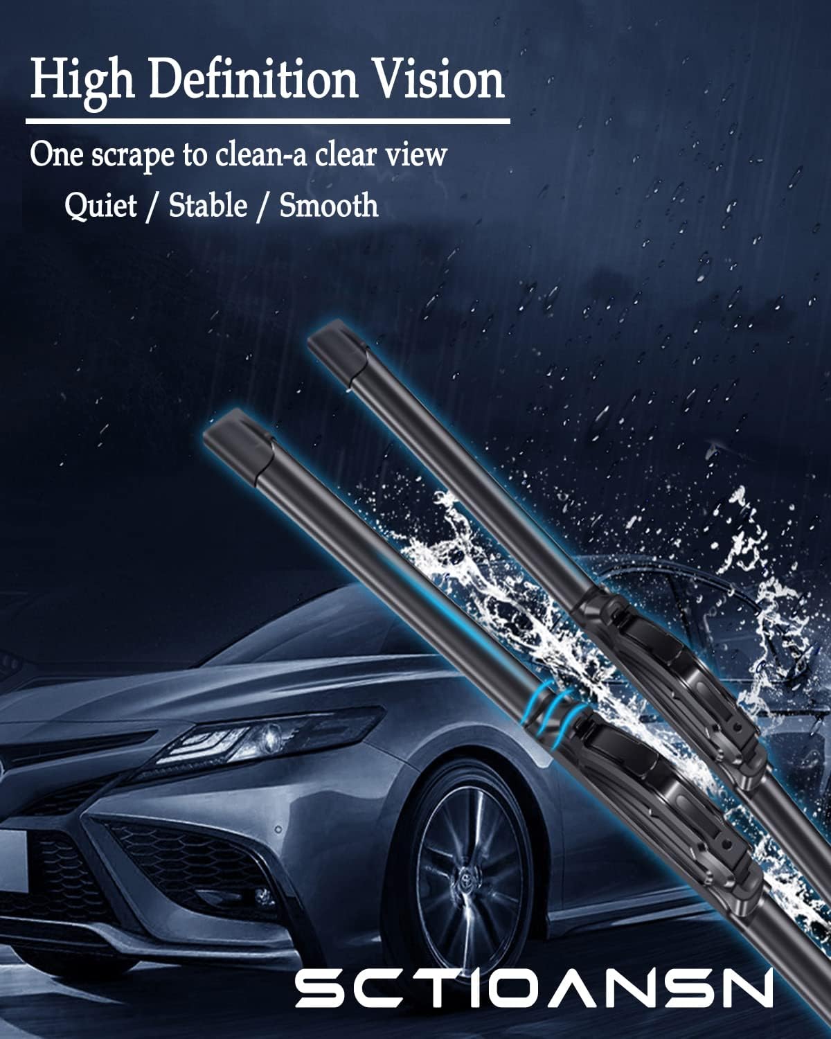 Original Equipment Windshield Wiper Blades-26"/22"/14" (Pack of 3) J-Hook for Lexus RX330 2004-2006, RX350 2007-2009, RX400h 2006-2008