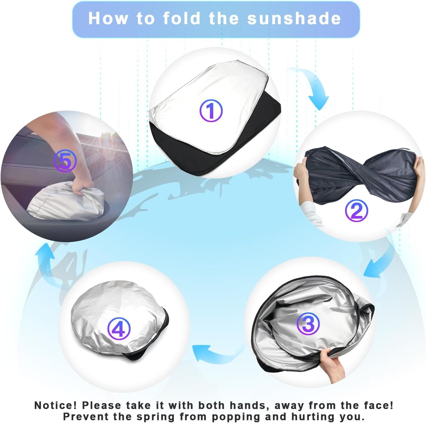 SXCY for 2023-2025 Acura Integra/2022-2024 Honda Civic Windshield Sunshade for 2024 2025 Integra Civic Accessories 2025 Integra Type S Sun Shade Foldable Sun Shield 2024 Integra Civic Sun Protector