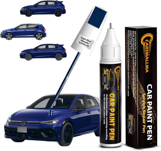 LD5K/L9 Lapiz Blue Metallic Car Touch Up Paint for Volkswagen, Color Accurate Car Paint Scratch Repair Pen Kit Quick & Easy Fix Vehicle Chips and Automotive Nicks Scuff