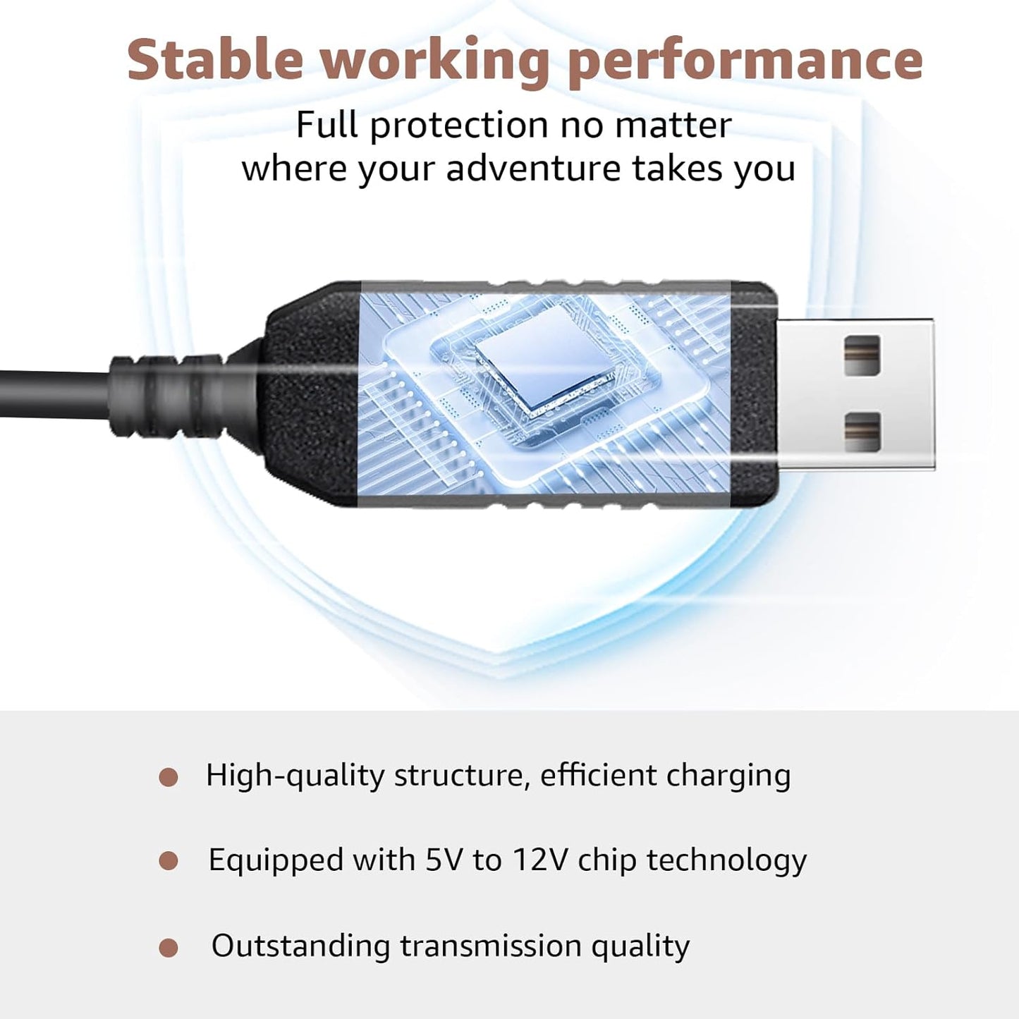 USB to DC3.5 Radar Detector Power Cable,USB C 5V-12V Power Cord Compatible with Cobra RAD 480i,350,380,Uniden DFR1,DFR3,DFR5,Whistler & Radenso Radar Detectors