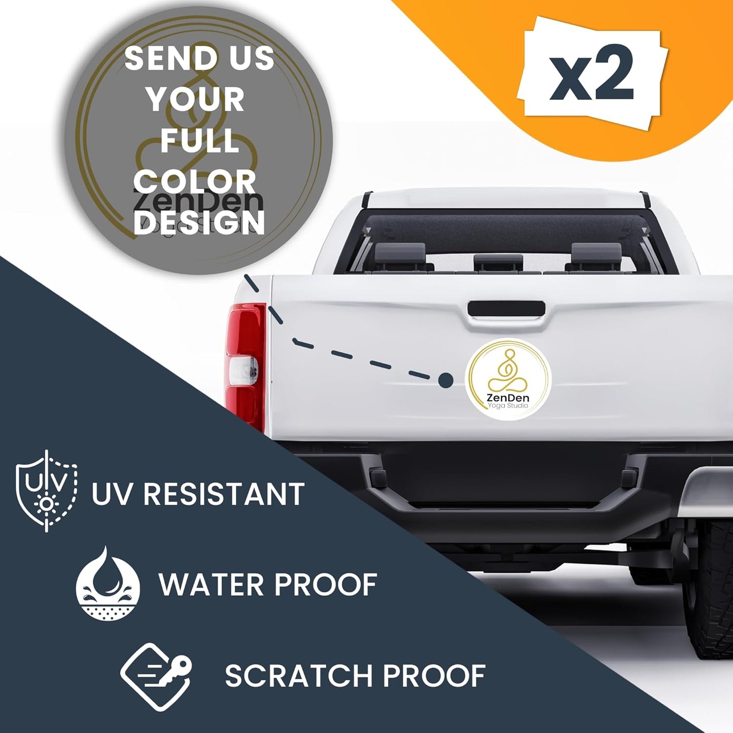 Magnet Me Up Customizable and Personalized Automotive Magnet Decals (12" Round)