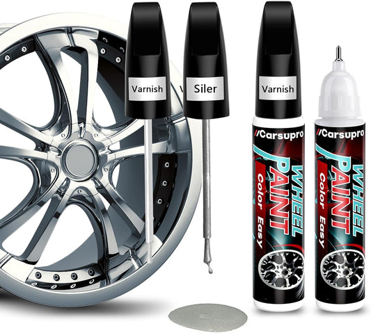Silver wheel Touch Up Paint. Wheel Scratch Repair Pen. Car Rim Paint Pen Quick And Easy Fix Rim Scratches,Rim Paint For Car Wheel Repair
