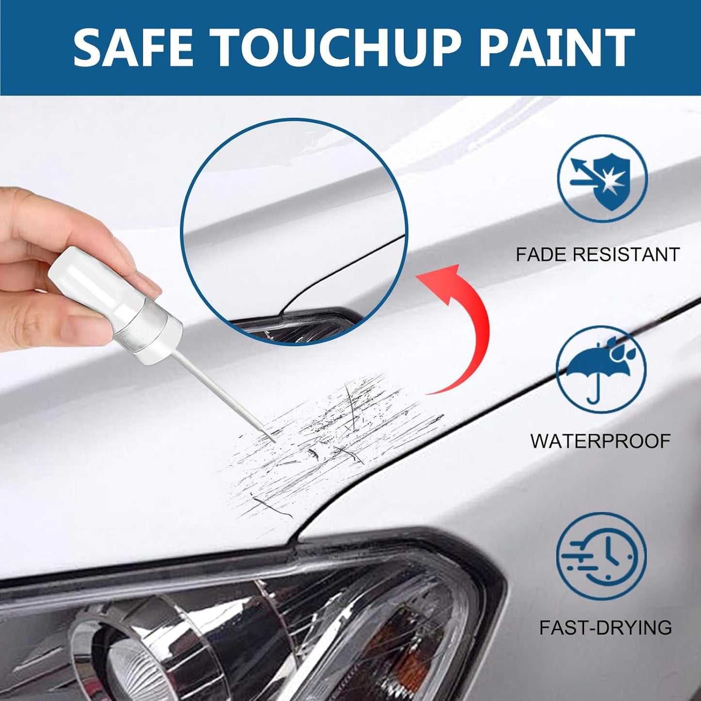 Dark/Nautical Blue Metallic(8S6) Touch Up Paint for Toyota-Exact Match 2 in 1 touchup Paint Pen for Chips and Nicks Repair Car Paint Scratch Repair Kit