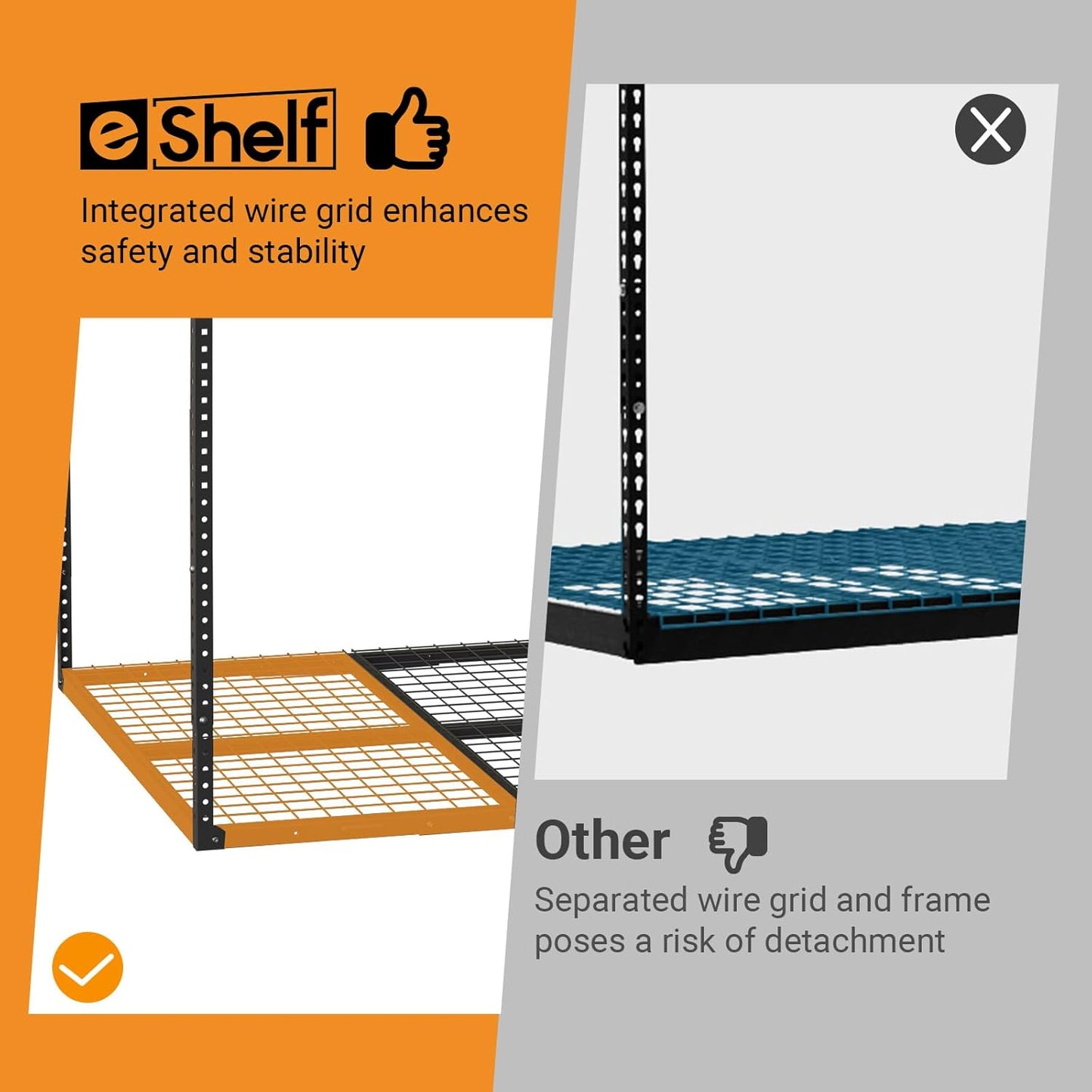 3ftx8ft Overhead Garage Storage Rack, Heavy-Duty Metal Garage Ceiling Storage Rack, 22''-40" Adjustable Ceiling Drop-Down, 600 lb. Loading Weight Capacity, Black