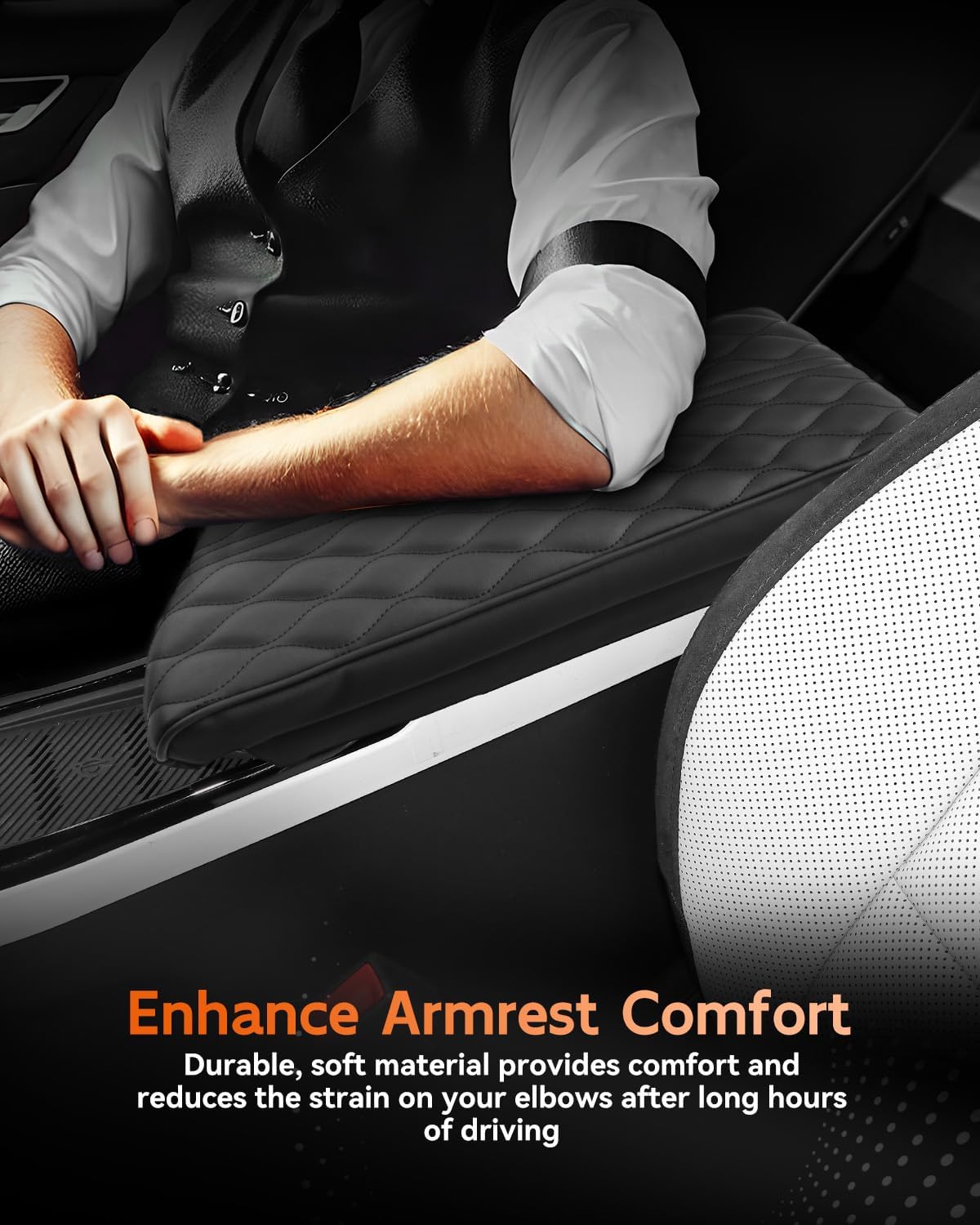 CDEFG for Kia EV6 2022-2025 Center Console Cover Armrest Box Cover for EV6 (Light, Light Long Range, Wind, GT-Line, GT) 2022 2023 2024 2025 Accessories Arm Rest Protector