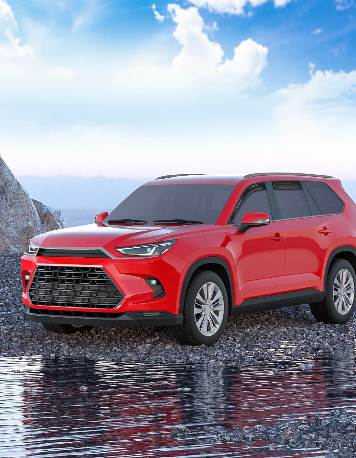 in-Channel Window Rain Guards Fit for Toyota Grand Highlander 2024 2025 Extra Durable Window Visors Window Deflectors Vent Visors Vent Shades Car Accessories-4 pcs 2-Q20