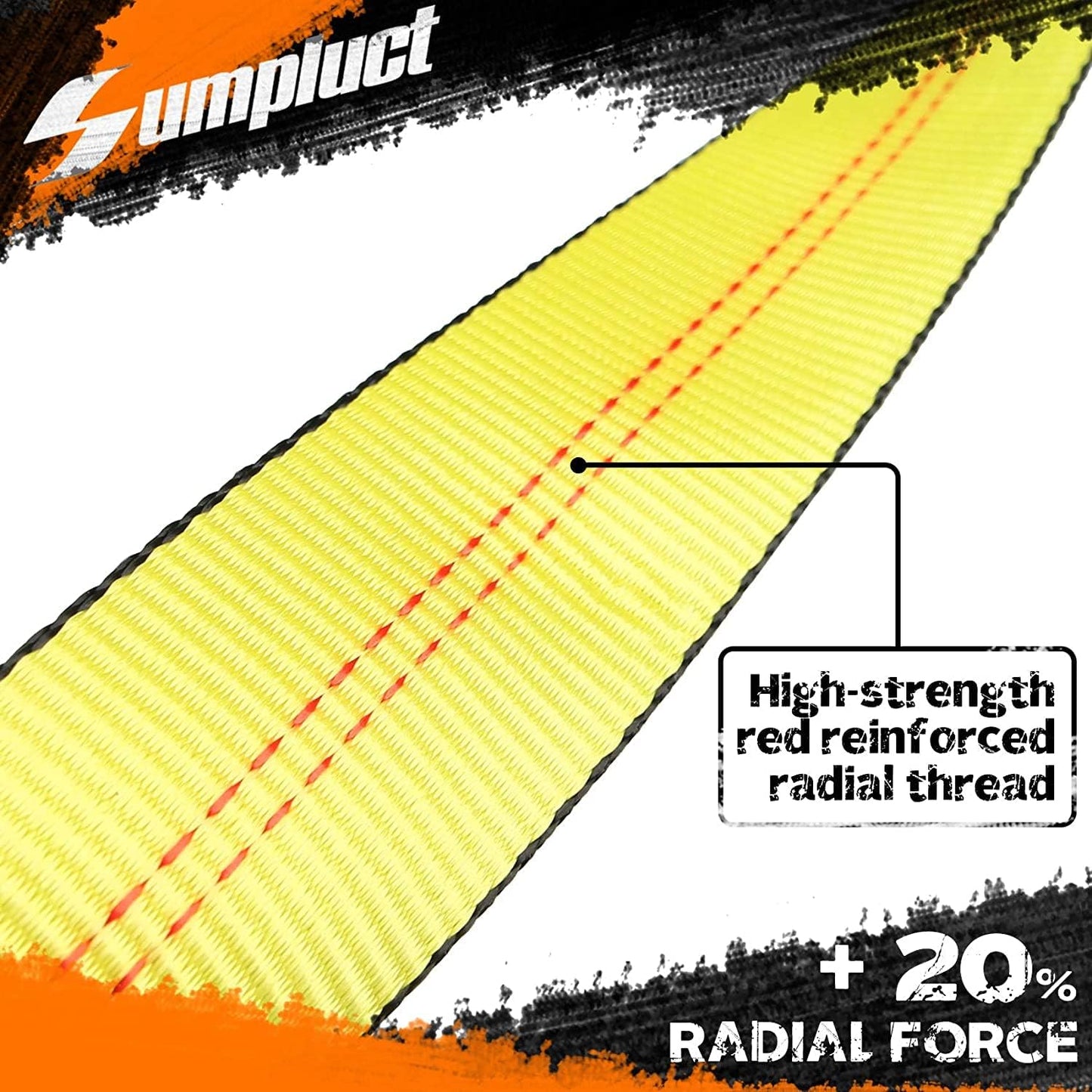 2 Pack Tow Strap 2" x 20 ft 20000 lbs Break Strength Kinetic Recovery Tow Rope with Loops,Emergency Towing Straps,Tree Saver Snatch Ropes for ATV,UTV,Car,Tractor,Vehicles,Boat,Trailer Accessories