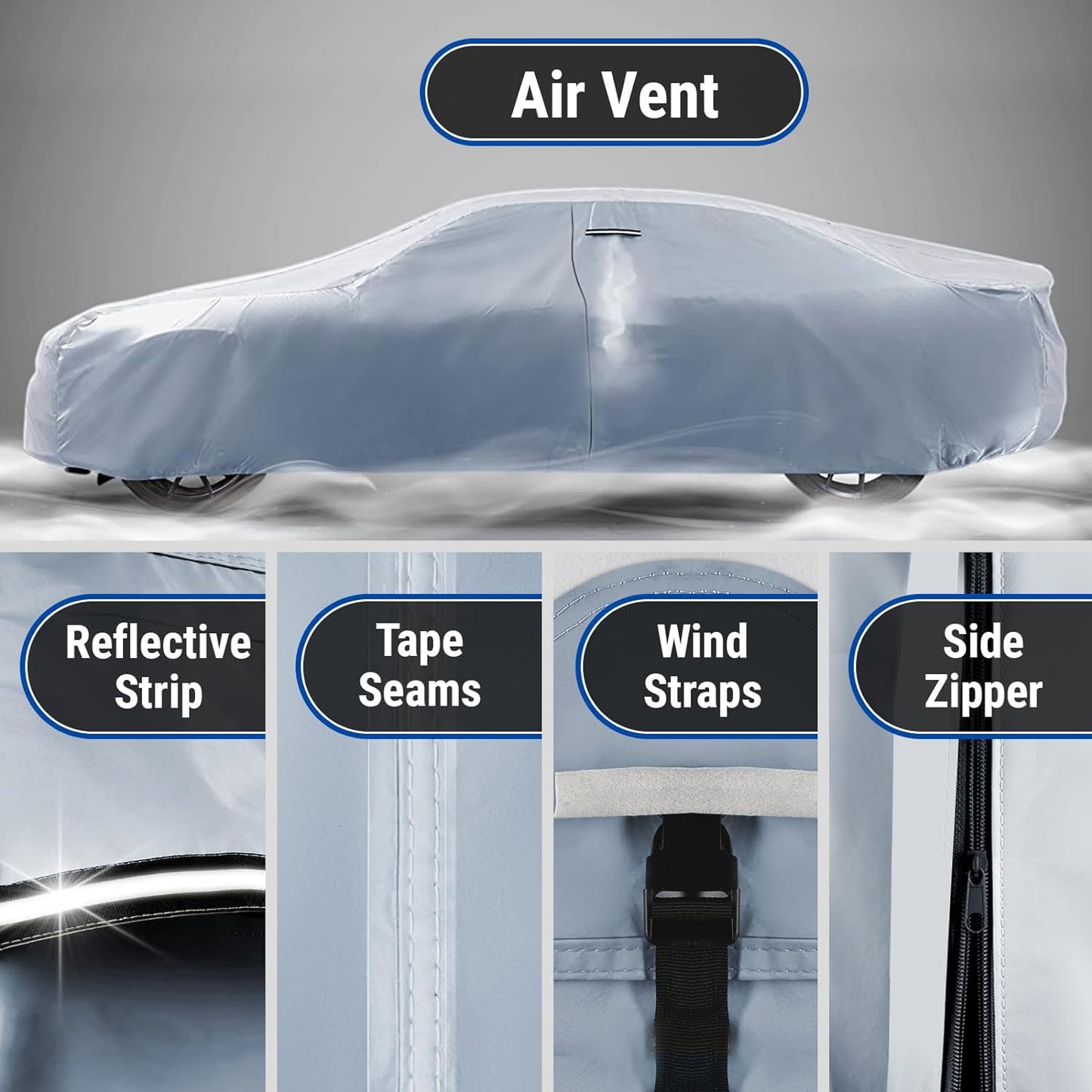 iCarCover Premium Car Cover for 1936-1938 Chevy Business Coupe Heavy Duty Waterproof All-Weather Automobiles Custom Fit Indoor Outdoor UV Snow Protection Covers with Straps and Bag