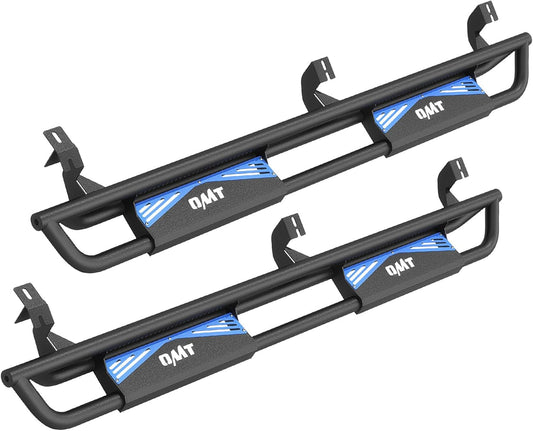 Running Boards Compatible with Toyota Tacoma Double Cab 2005-2023, 6.6" Side Steps with Paintable Step Plates, Heavy Duty Nerf Bar with Triple-Shield Anti-Corrosion Technology, Single Stair