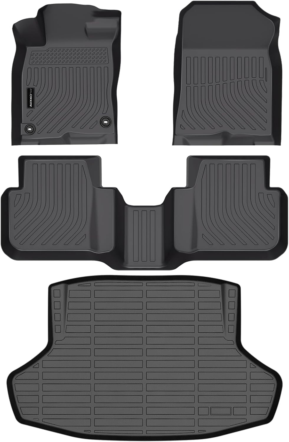 Auxko All Weather Floor Mats Cargo Mat Fit for 2025 2026 Honda Civic Hybrid Sedan TPE Liners Accessories All Season Guard Odorless Anti-Slip Floor Mats Trunk Mat for Honda Civic Hybrid Sedan Black