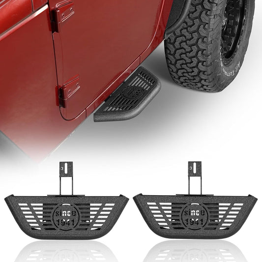 u-Box JK Running Boards 2-Door Side Hoop Door Steps for 2007-2018 Jeep Wrangler JK 2-Door, Light Weight Nerf Bars Front Door Steps(2PCS Steel Side Steps)