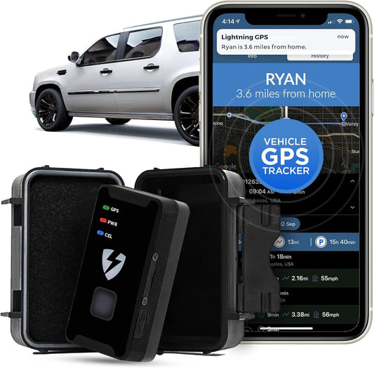 Lightning GPS GL300 Car Tracker Device for Vehicles w/Magnetic Case – Hidden GPS Tracker for Fleet Security, Long Range Vehicle Tracking, Discreet, Ideal for Cars and Trailers, Subscription Required