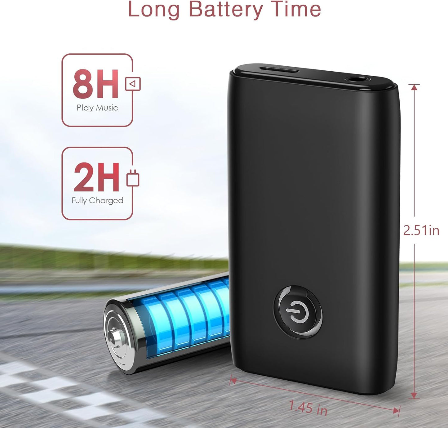 LOFICOPER Bluetooth Transmitter Receiver for Car, 2 in 1 Aux Bluetooth 5.3 Adapter, Wireless Music Receiver for Car Stereo System, Headphones, Speakers, Hands Free Call