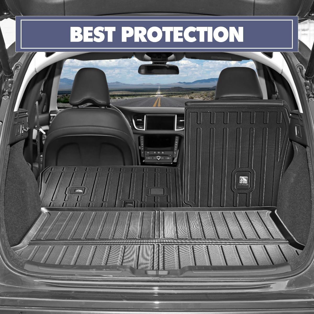 Floor Mats Fit for 2019-2025 Infiniti QX50 Floor Liner Cargo Mats，All-Weather TPE Floor Liner Rear Cargo Trunk Liner Protector for 2019 2020 2021 2022 2023 2024 2025 Infiniti QX50 Accessories