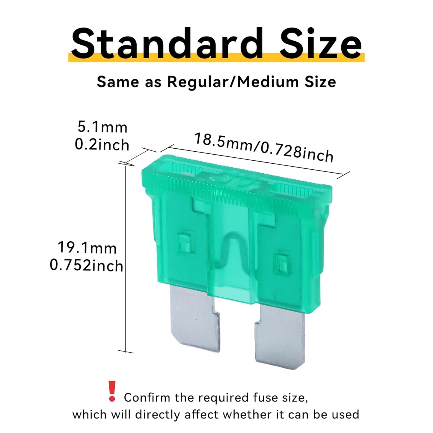 100 Pack Auto Fuses 30 AMP ATC/ATO Standard Regular Fuse Blade 30A Car Truck Boat Marine RV