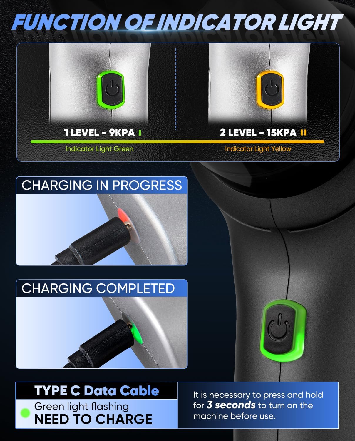 Saker Car Vacuum Portable Cordless 3 in 1 Handheld Car Vacuum 15000PA High Power with Brushless Motor and TypeC for Cars,Office,Home Cleaning HL107B