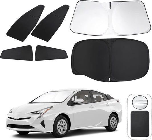 TINGLU Window Shades for Toyota Prius Hatchback 2016-2022 (NOT for Prius C or Prius V) Accessories Car Side Full Windows Rear Triangular Windshield Sun Shade Sun UV Rays Privacy Protection 6PCS