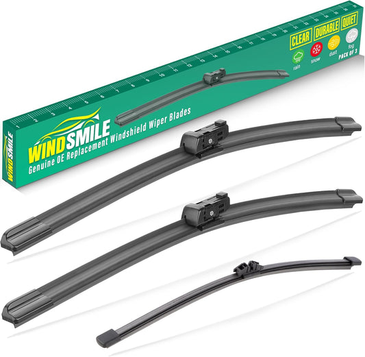 24" 20" 15" Windshield Wiper Blades Replacement for Volvo XC90 2016 2017 2018 2019 2020 2021 2022 Premium All Weather Front Rear Wipers Set - OEM Quality (Pack of 3)