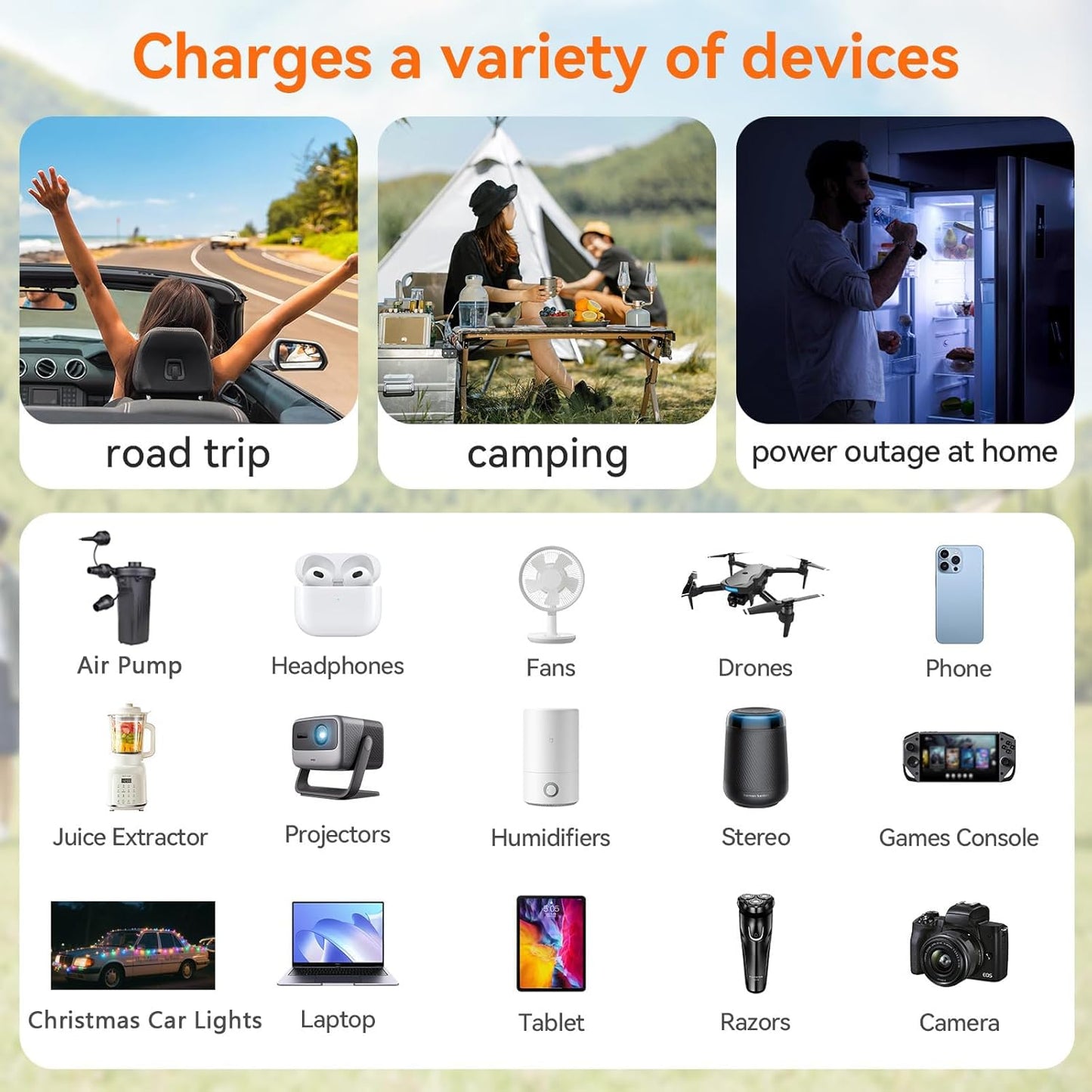 300W Car Power Inverter 12v to 110v, Car Plug in Adapter Outlet with PD 27w USB-C and Fast Charger 18w USB-A, Car Outlet Adapter, Car Converter to Outlet Plug, Power Inverters for Vehicles (Red)