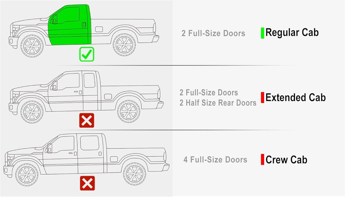 APS Polished Running Boards Style Compatible with Ford F250 F350 Super Duty 1999-2016 Regular Cab (Side Steps Side Bars) 6in Wide 304 Stainless Steel