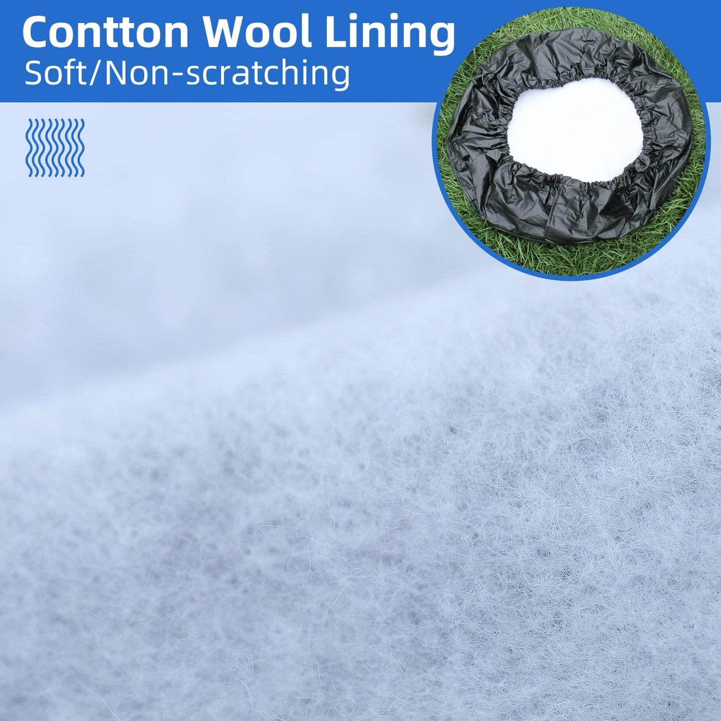 Rough Tire Covers 4 Pack, Waterproof Vinyl Wheel Protectors with Lining for RV, Trailer, Camper, Motorhome, SUV, Car, Universal Fits Tire Diameters 40-42 inches, Black