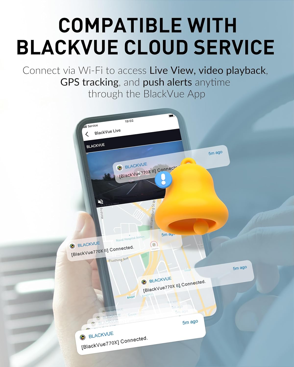 BlackVue DR770X-2CH II Dash Cam – Dual Full HD Front & Rear, Enhanced Visual Clarity, Fast Boot, USB-C Install, Effortless Video Playback via Wi-Fi, Cloud Remote Access, Smart Parking Mode (128GB)