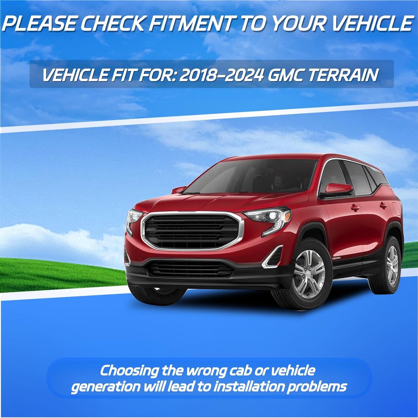 Window Visor Fit for GMC Terrain 2018-2024, in Channel Window Rain Guards, Smoke Tinted Vent Window Visors, Vent Shade Shield, 2018 2019 2020 2021 2022 2023 2024, 4pcs