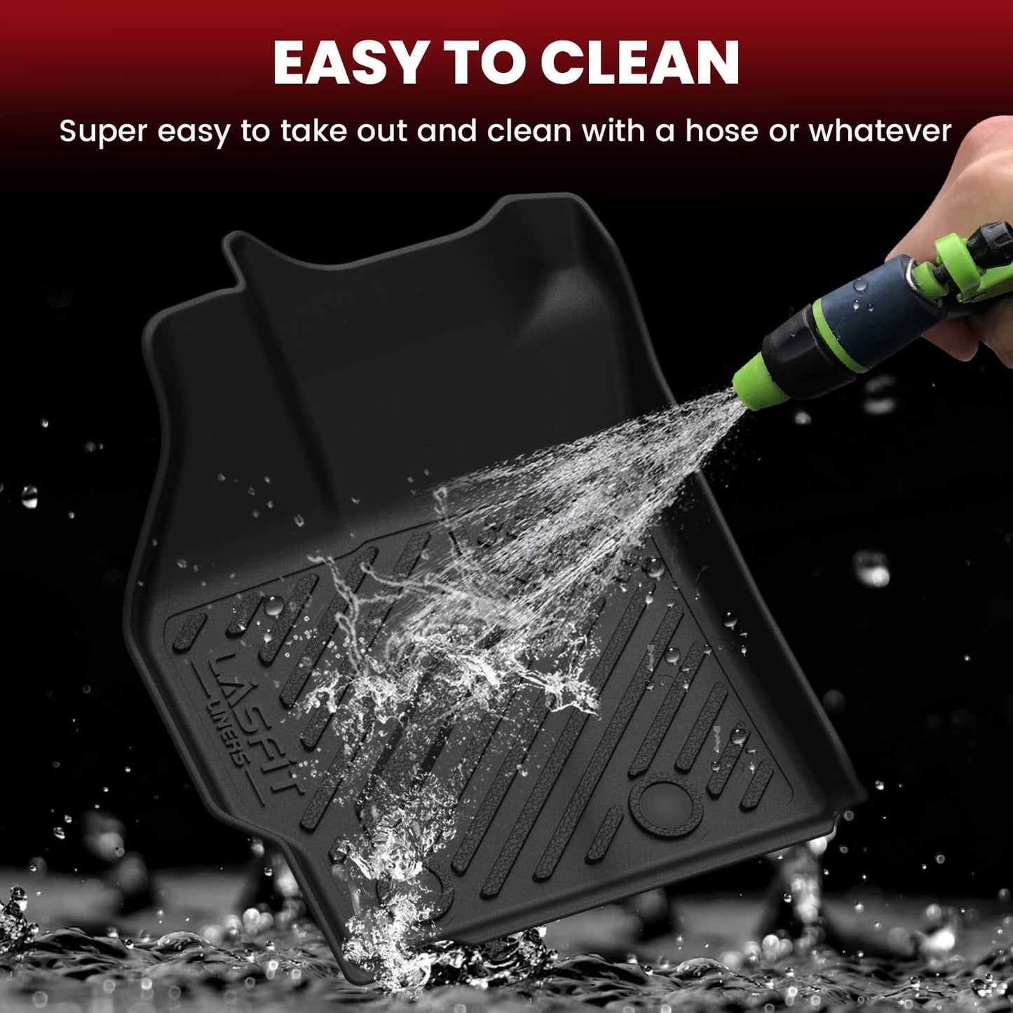 LASFIT Floor Mats & Cargo Mat for Toyota Prius 2010-2011 (Not fit Prius V or C), All Weather TPE Custom Fit Easy Clean Durable No-Curling Floor Liners for Prius 2010 2011 Car Mats & Trunk Mat