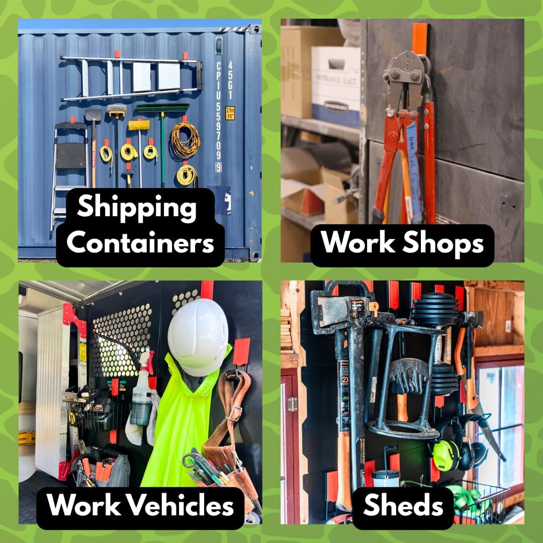 GATOR MAGNETICS Storage Hooks: 6-Pack, The Ultimate Workshop & Garage Storage Systems, Heavy Duty Magnetic Hooks, Sturdy Tool Organization Solutions, 25lb Hold, for All Steel Surfaces 2.5" & 4"