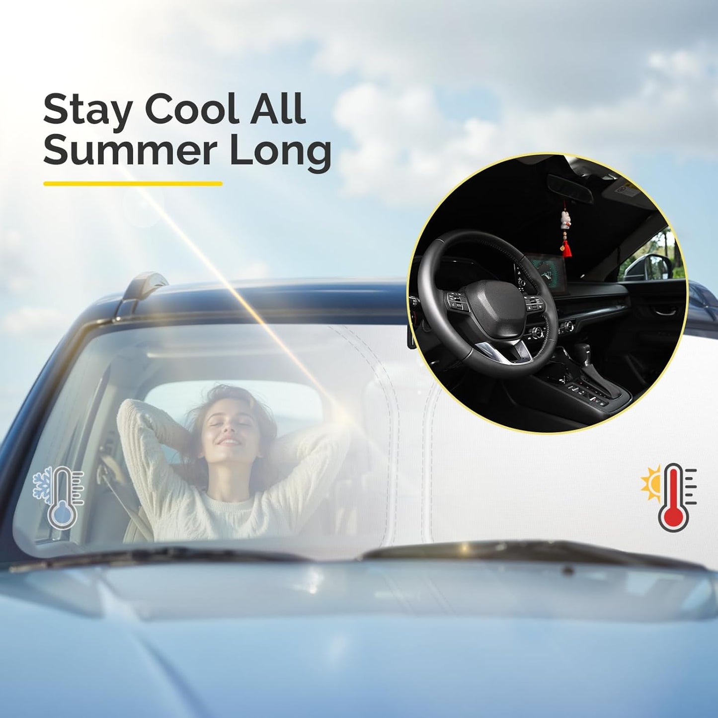 Car Windshield Sun Shade Compatible with 2020 2021 2022 2023 2024 2025 Toyota Highlander Accessories Sunshade Custom for Highlander L LE XLE Limited Platinum Windshield Sun Visor