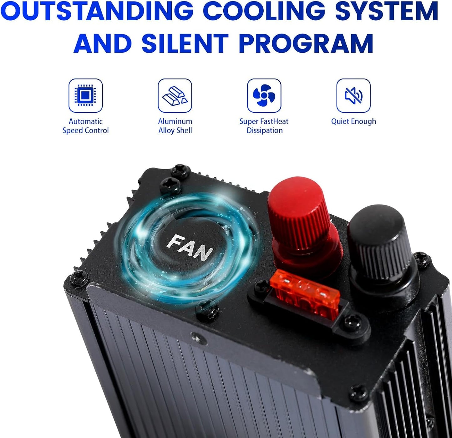 Power Inverter 2000W Car Power Inverters,12 Volt Inverter for Vehicles, 12V DC to 110V AC Car Plug Adapter Outlet Converter for Laptop Vehicles Camping Road Trip Essentials Adults