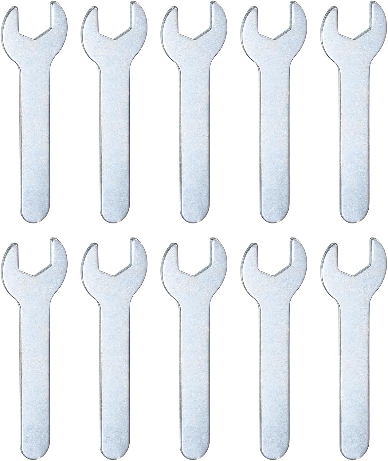 HARFINGTON 10pcs Small Wrench 11x70x1.5mm Metric U-Shaped Single Open Ended Spanner Super Thin Flat Head Galvanizing Wrench for Automotive Repair Furniture Assembly