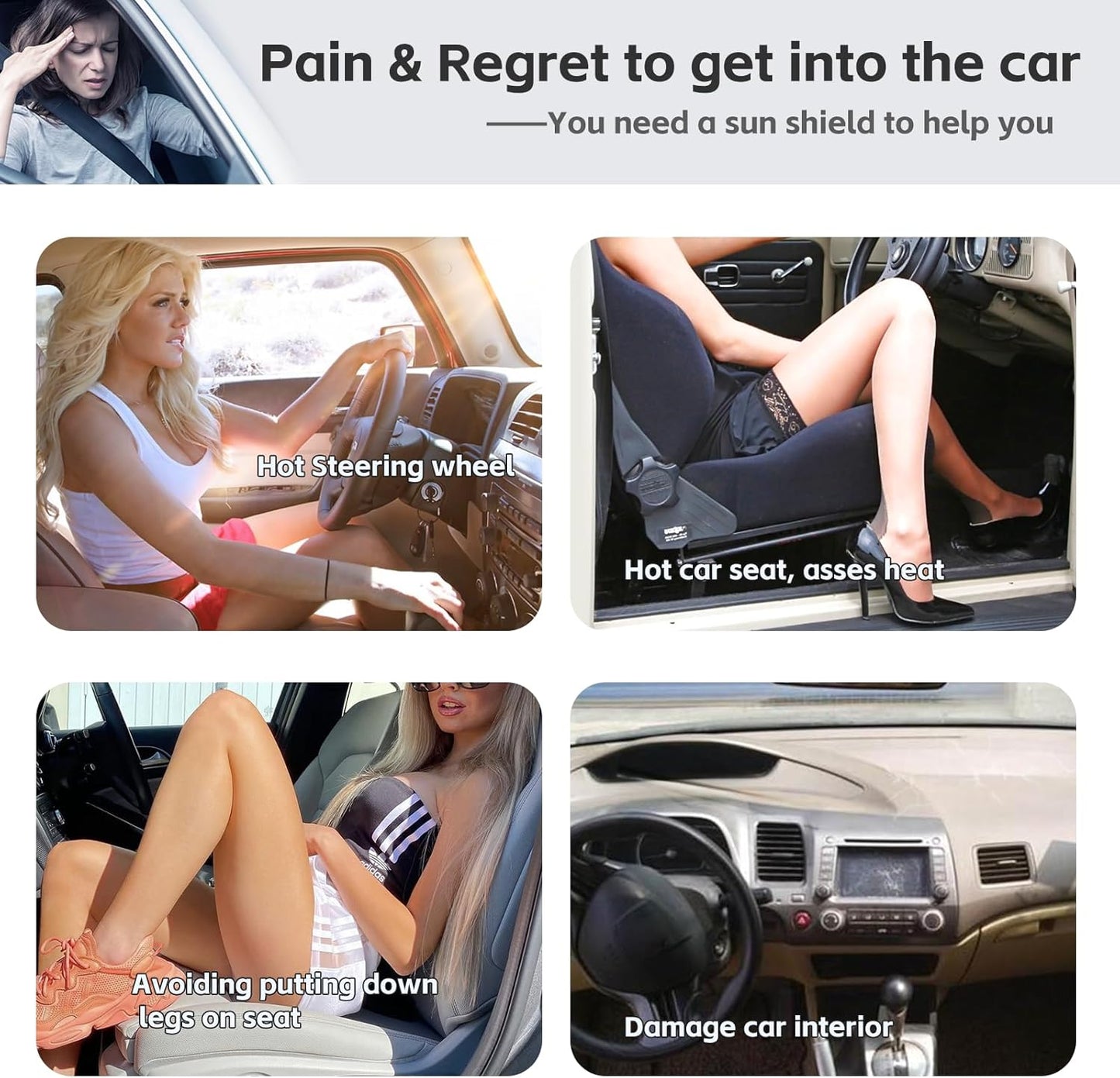 Sun Shade Sunshade for 2025 2026 BMW X5 Windshield Cover, 4-Layer Front Window Shade Custom fit BMW X5 M Sport xLine SUV 2019-2024 Sun Visor Retractable Shield Shade Blocks UV Rays Car Accessories