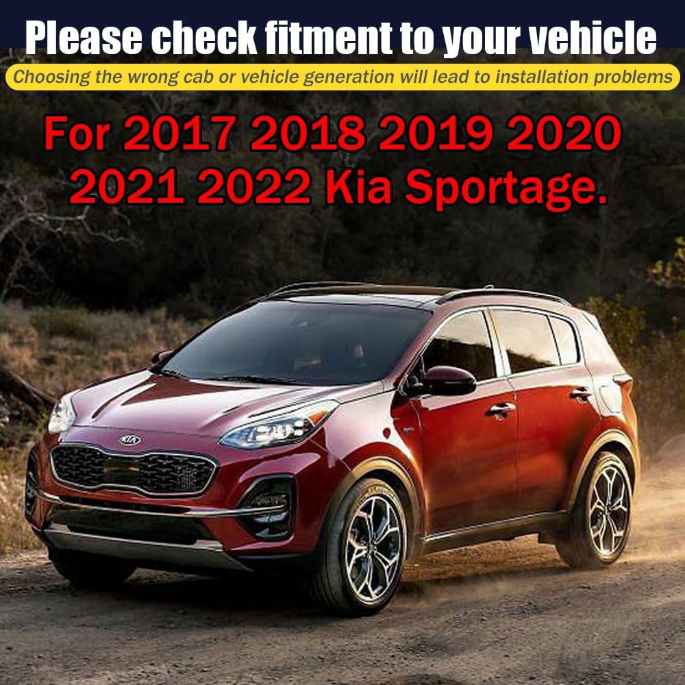 Rain Guards for Kia Sportage 2017-2022, Tape-on Side Window Deflectors for Kia Sportage, Window Visors for Kia Cars,for Kia Car Accessories 4 Rain Guards ＆ 2 Car Coasters