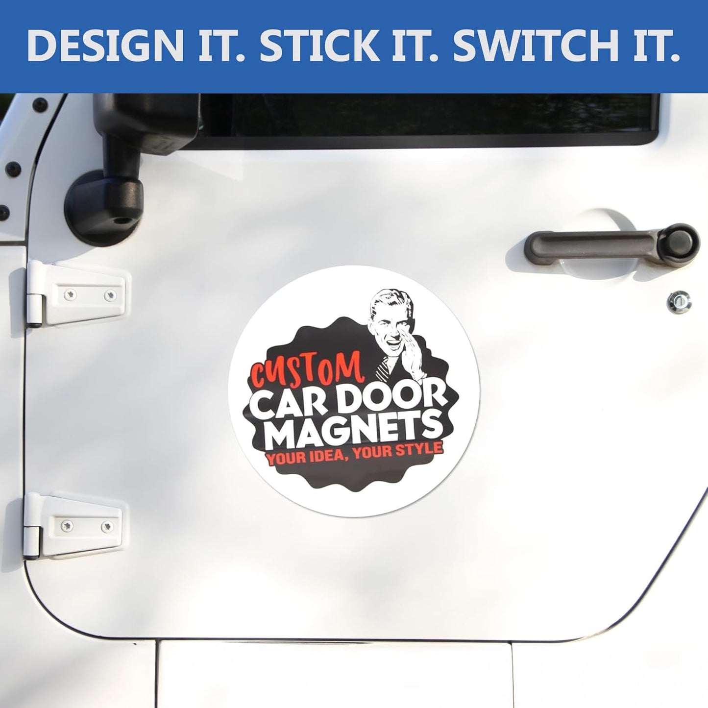 Custom Car Magnet Signs for Businesses (12" Round) 2 pk - Personalized Car Magnets for Advertising and Vehicle Promotion - Advertising Magnets for Cars Door - Professionally Printed