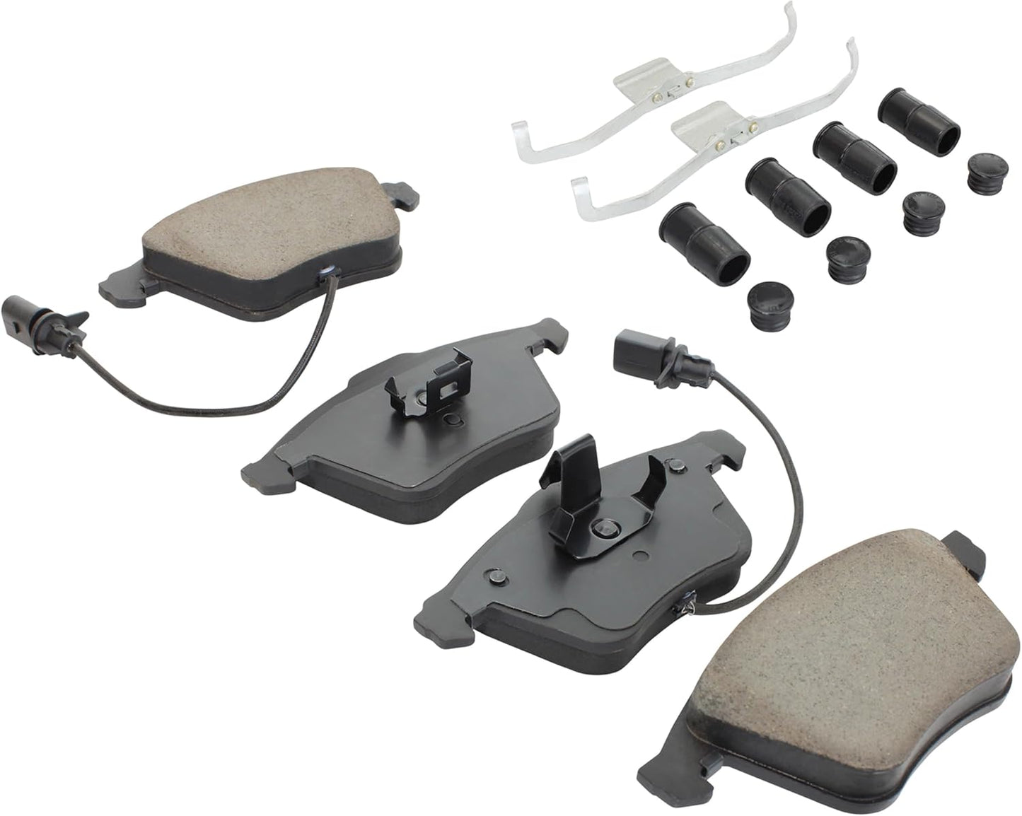 Premium Semi-Metallic Front Brake Pads (1001-0915AM) Compatible with Audi A4 2009-2001, A4 Quattro 2009-2005, A6 2011-2005, A6 Quattro 2011-2005, S4 2009-2004, Volkswagen R32 2008