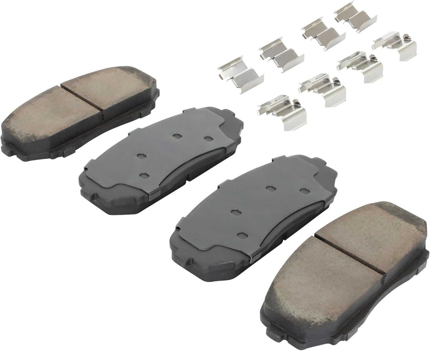 Premium Ceramic Front Brake Pads (1001-1258C) Compatible with Ford Edge 2014-2007, Lincoln MKX 2015-2007, Mazda CX-5 2024-2019, CX-7 2012-2007, CX-9 2023-2007, Mitsubishi L200 2023-2021